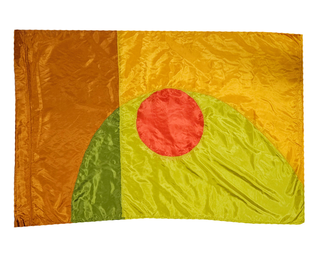 Abstract Binary Sunrise Flag