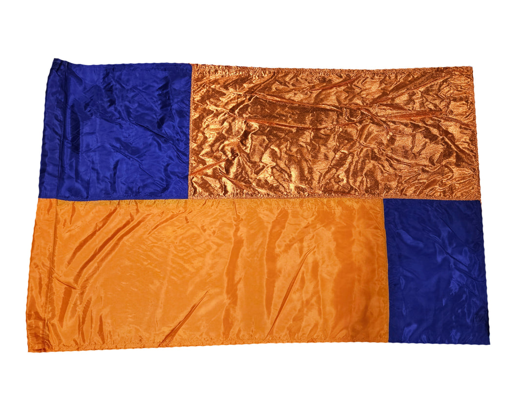 Copper and Blue Block Flag