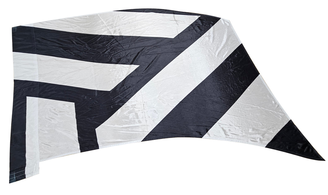 2024 TRICK Black & White Stripes Flag